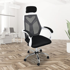 Office Chair Gaming Computer Chairs Mesh Back Foam Seat - White