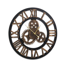 Load image into Gallery viewer, Artiss 60cm Wall Clock Large Retro Roman Numerals Brown
